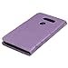 LG V30 Case, LG V30 Plus Case, Light Purple PU Leather Embossed Floral Butterfly Wallet Purse Credit Card Holders Magnetic Flip Folio TPU Soft Bumper Ultra Slim Protective Cover for LG V30