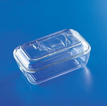 Arc International Luminarc Cow Butter Dish, 6-1/2-Inch by 2-3/4-Inch