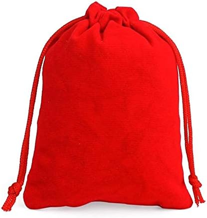 LIMMC 50Pcs/lot Drawstring Velvet Bag 5x7/7x9/9x12/10x15cm Pouches Small size Jewelry Gift Display Packing Bags Can customized,red