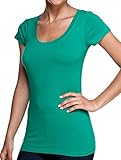 Women's Solid Scoop Neck T-Shirt by BLVD