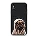 Iphone X TPU cases (2 Pack) New Black with dog print, Drop Protection, Soft touch UV Cover For Iphone 10 Case 2018 [Support Wireless Charging] Matte Finish Coating Grip