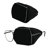 Soft, Felt Over-the-Lens Eye Patch to Treat Amblyopia or Lazy Eye XL Size - Black