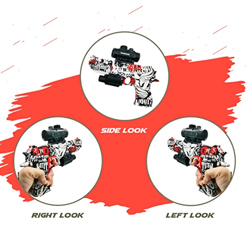 Arlee Granger Electric with Gel Ball Blaster, Eco-Friendly Splatter Ball Blaster Automatic, with 5000+ Water Beads and Goggles, for Outdoor Activities - Shooting Team Game, Ages 12+, Red Black