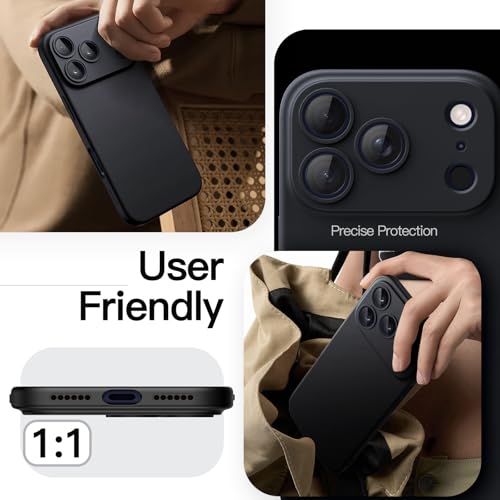 JETech Slim Case for iPhone 17 Pro MAX 6.9 Inch, Minimalist Lightweight Ultra Thin Case with Camera Lens Protection, Matte Anti-Fingerprint Finish (Black)