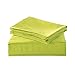 HollyHOME 1500 Soft Hypoallergenic Brushed Microfiber Bed Sheet Set, 3 Pieces Twin Size Sheets, Lime Green
