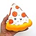 Kiibru Squishies Pizza Squishy Toys Funny Slow Rising Jumbo Cartoon Bread Scented (White)