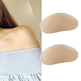 Freebily Soft Silicone Shoulder Push-up Pads Adhesive Shoulder Enhancer Shoulder Pads Nude One Size