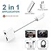 Headphone Adapter 3.5mm Jack Adaptor Charger for iPhone 8/8Plus for iPhone7/7Plus/X/10/Xs/XSmax,Earphone 3.5mm Adaptor Cable AUX Audio&Wire Control Headset Extender Connector Support iOS 10.3 or later