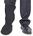 PROTECT-SHAYNE Black Waterproof Rain Boot Shoe Covers with Reflector (Extra Large)
