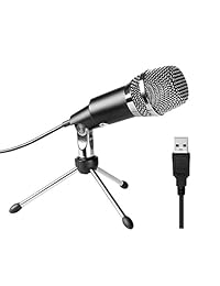Fifine Micrófono USB, Plug & Play Home Studio   Micrófono de condensador USB para Skype, grabaciones para  , Google Voice, juegos de Búsqueda (Windows Mac) -K668