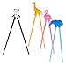 LANMOK Training Chopsticks for Children Adults,4 Pairs Children's Chopsticks Multi Animal Style Design Learning Chopstick Set for Kids Child Beginners Right or Left Handed Reusable Fun Helper