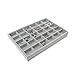 Bocar Grey Velvet 30 Compartment Jewelry Display Showcase Organizer Holder for Necklace Bracelet Ring Earring (GP-30G)
