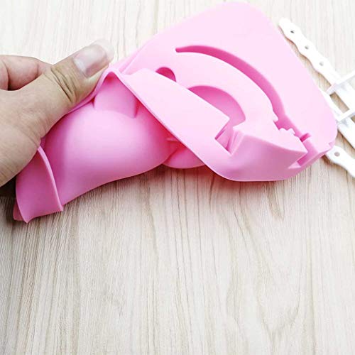 Mango Shape Popsicle Molds 5 Cavities Silicone Ice Pop Mold Ice Cream Mold Candy Frozen Yogurt Holder DIY Handmade Soap Kitchen Tools