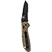 Benchmade - Mini Griptilian 557 Knife, Serrated Tanto, Coated Finish, Sand Handle