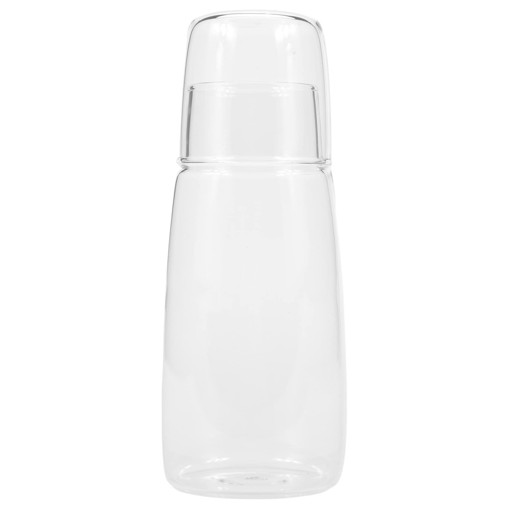 Hopbucan Clear Bedside Water Carafe Set with Glass for Bedroom Nightstand, Night Water Carafe with Glass, with Cup Set