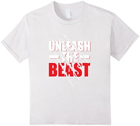 Kids Unleash the Beast Youth T Shirt 6 White