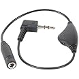 Stellar Labs Control de volumen en línea para auriculares de 3,5 MM, negro