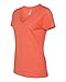 Hanes Women's Nano- V-Neck T-Shirt VINTAGE ORANGE Large