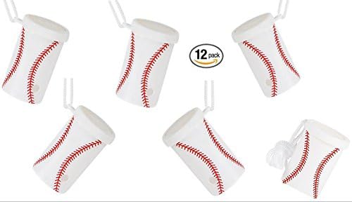 Play Kreative Super Air Blaster Baseball Horn – Mini 2" Air Horn Noisemaker – Loud Stadium Sport Whistles - 1 Dozen