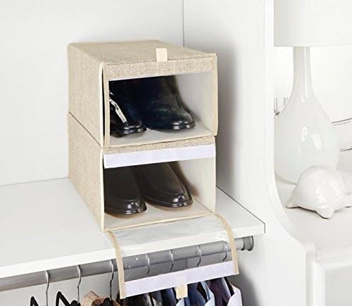 Stackable Shoe Storage Boxes- Set of 2