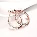 2 Pairs Set CZ Rhinestone Small Hoop Earrings 14K Rose Gold & Platinum Plated For Women Sensive Ear Fashion Dainty Crystal Huggie Hoops Stud Hypoallergenic Diamond Jewelry Gifts for Birthday Daughter Best Friend