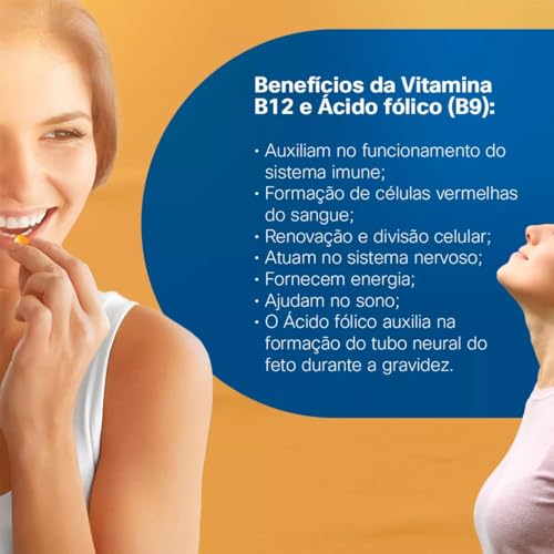 Metilcobalamina B12 +Metilfolato Ácido Fólico +Vitamina B6 + Vit E + TCM Lipossomal Alta Absorção (2 und. 240 cápsulas)