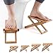 Furniture Life Squatting Toilet Stool, Folding Bamboo Wood Squat Stools, Ultra Portable & Eco Friendly, Free Travel Bag Included, Bathroom Foot Stool (One Pair)