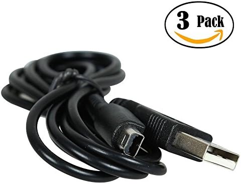 Ihoolee USB Power Charger Charging Cable for Nintendo 2DS XL/3DS XL/2DS/3DS/DSi/DSi XL/LL, 3 Pack ( 4ft/1.2M)