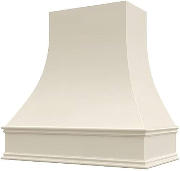 Wholesale Wood Hoods Curved Style Hood Wooden Chimney Range Wall Mounted for Kitchen with 18" Depth - 30"W &times; 48"H - Black