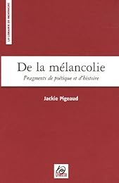 De la mélancolie