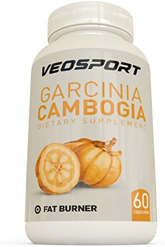 VEOSPORT Proven Appetite Suppressant Pure Garcinia Cambogia Extract with HCA/ 60 Garcinia Cambogia 1000mg Capsules / Promotes Healthy Weight Loss/ Made in the USA