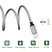 iPhone Charger ,KOYCGD Lightning Cable 6FT USB Charging Cable Nylon Braided Cord for iPhone iPod iPad Mini Air Pro and More (Gray)