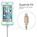 SNX(TM) Certified 5 Pack 3 Feet / 1 Meter 8 Pin Nylon Braided Lightning to USB Cord for iPhone iPad iPod