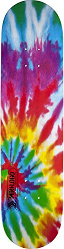 Mini-Logo Skateboards Small Bomb Shape 127 Tie-Dye Skateboard Deck, 8