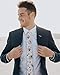 DAZI Men's Skinny Tie Floral Print Cotton Necktie, Great for Weddings, Groom, Groomsmen, Missions, Dances, Gifts. (White Floral)