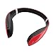 Leme EB30A Wireless Ergonomic Bluetooth 4.1 Over Ear Headphone with Built-in Mic and 12 Hour Battery, with Noise Reduction and Echo Cancellation, Perfect Headset for Gaming and Music (Red)