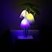 Taozi Night Light Wall lights Bathroom Kitchen Bedside Light Lamp Energy Saving Color Changing Mushroom Nightlight Green Plants on the Wall