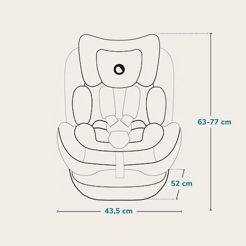LAVENDER I-SIZE Silla Infantil de Coche de 76 a 150 cm Cumple con la Norma R129 i-Size Montaje Orientado hacia delante ISOFIX y Cinturón TT Ajuste del Reposacabezas (Black Carbon)