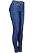 2LUV Women's Stretchy 5 Pocket Dark Denim Skinny JeansÂ