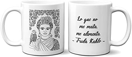 Frida Kahlo Spanish Quote Mug Frida Kahlo Mug Coffee Mug Frida Kahlo Inspirational Mug Coffee Lovers Floral Mug