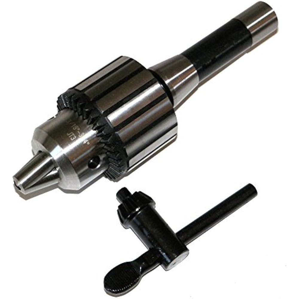 3/16" 3/4" Heavy Duty Drill Chuck With Key And R8 Arbor Hand Tools