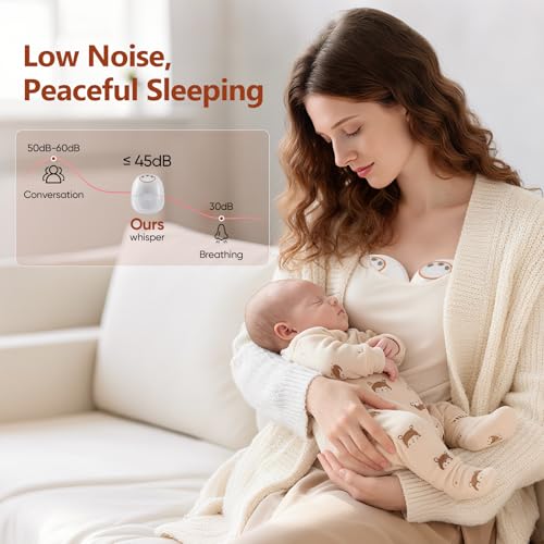 Electric Breast Pump, Hands Free Breast Pump with 4 Modes & 12 Levels, BPA Free, Quiet, Portable and Lightweight, 17/19/21/24mm Spout, Smart LED Display