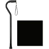 NOVA Heavy Duty Bariatric Walking Cane for Seniors, Men &amp; Women &ndash; 500 lb Weight Capacity Offset Cane, Lightweight Adjustable Walking Stick with Soft Foam Grip, Wrist Strap &amp; Non-Slip Tip