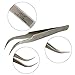BEYELIAN Eyelash Extension Tweezers, Professional Lashes Tweezers for Make Fans, Curved Tip Stainless Steel ST-15