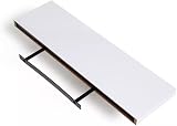 Homme Concept 110cm High Gloss Floating Shelves White Wall Shelf with Invisible view 7