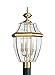 Sea Gull Lighting 2315305 Lancaster Traditional Three Outdoor Light Post Outside Fixture, Polished Brass Finish
