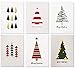 Sustainable Greetings Christmas Cards with Envelopes - 48 Pack, 4.5 x 6.25 in - Bulk Holiday Greeting Card Assortment - 6 Funny Tree Designs & Smooth Cardstock