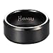 Heraculs 8MM Tungsten Carbide Ring for Man Simple Wedding Engagement Band Ring Black Size 6-15