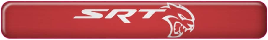 2015-2019 Charger Hellcat Dash Badge Overlay White/Brushed Red