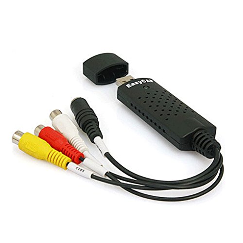 Portable USB 2.0 Video Audio Capture Card Adapter Composite RCA Video Acquisition Card Black